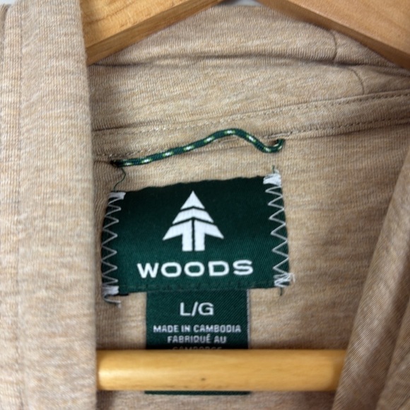 Woods Adventure Hoodie Beige Size Large - Picture 3 of 7